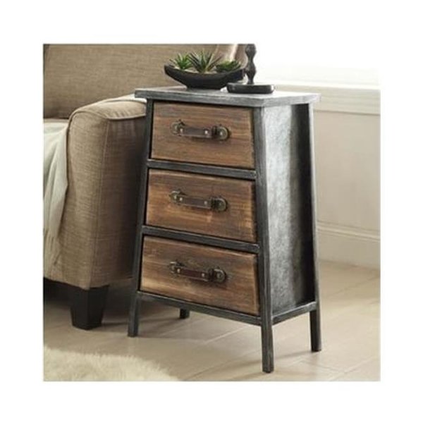 Comfortcorrect Urban Collection 3 Drawer Chest; Black & Grey CO192941